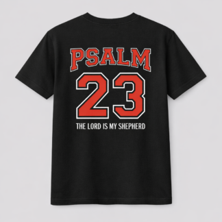 Psalm 23 Varsity T-Shirt | Black